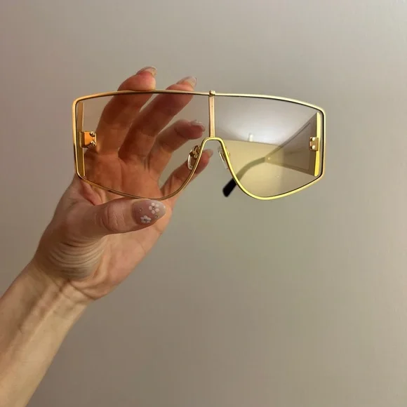 Dolce and Gabbana gold shield sunglasses - Picture 2 of 5